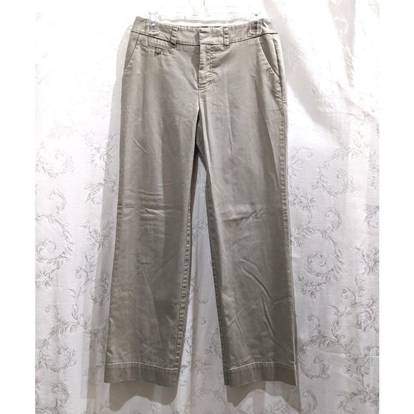 Cotton Khaki Trousers Pants Size 4 Stretch Merona Ultimate - Picture 1 of 3